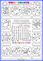 colours worksheets